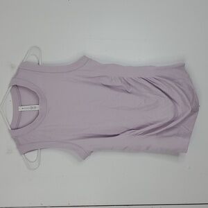 Athleta Forresthill Ascent Seamless Tank Light Purple Ruched Wool Blend Womens M